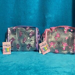 NWT - Care Bears Accessory Bags - Purple and Pink Delight